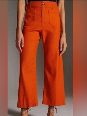 Anthropologie Maeve 🧡🧡 The Colette 🧡🧡Cropped Wide Leg Pants - 28